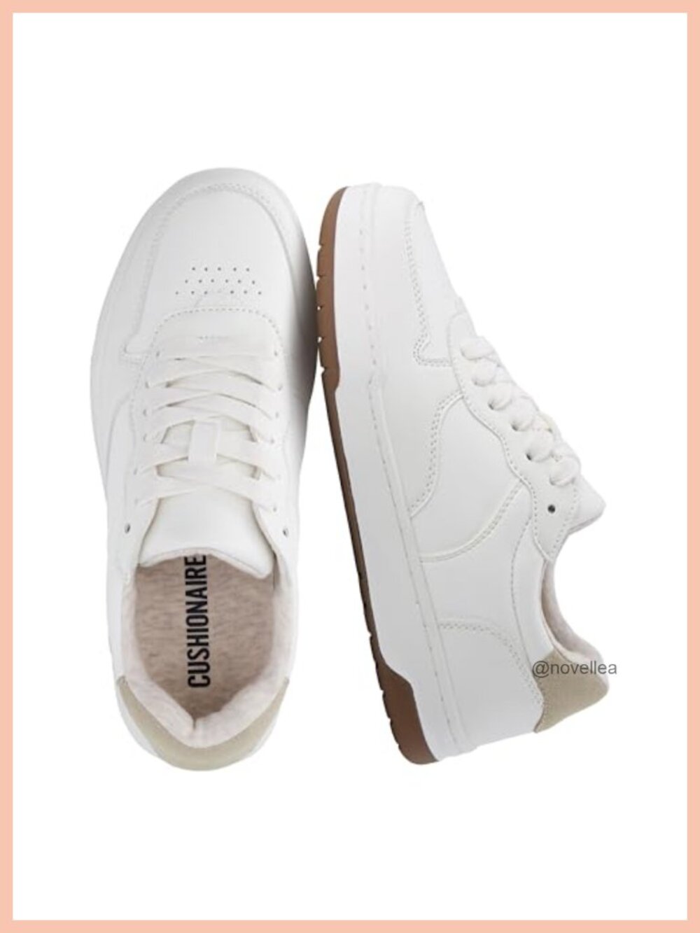 CUSHIONAIRE Serve Women's Walking Sneakers Memory Foam Gum Rubber Sole Wide